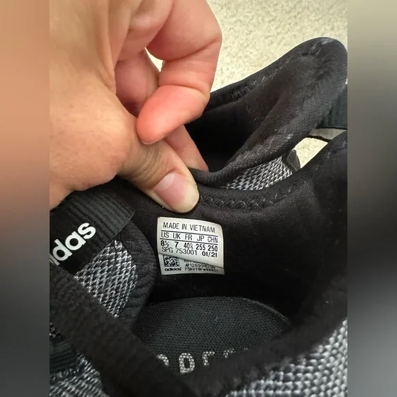 Adidas Womens Qt Racer Workout Casual Running Shoes Gray 8.5 - Picture 7 of 8